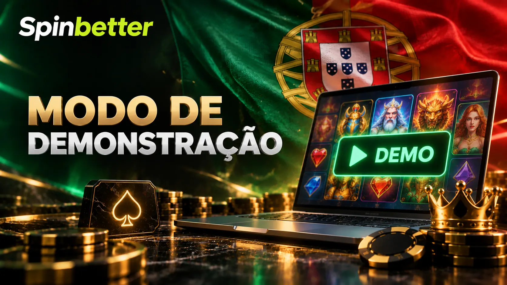 Modo de demonstração com saldo fictício